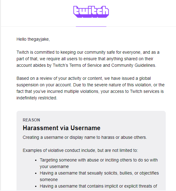 GayJakey1's tweet photo. Twitch this is false ban that i've alread deal with please fix this immeediatly! @TwitchSupport @Twitch https://t.co/x4PyTg5ZUG