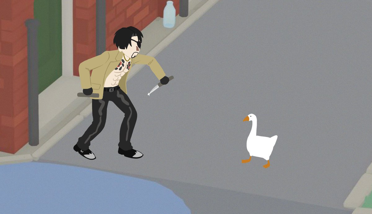 joongihanalive's tweet photo. Untitled Goose Game #龍が如く #Yakuza https://t.co/PBHeUmSq4R