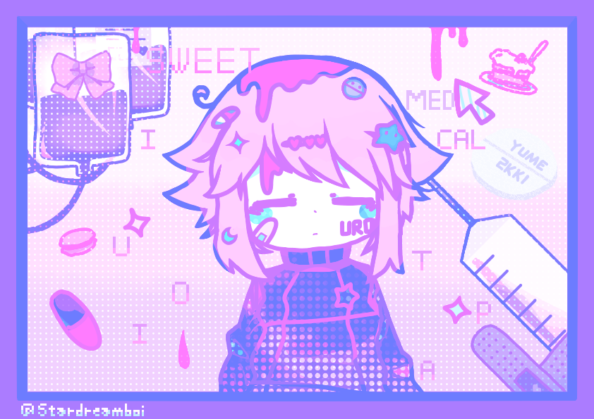 stardreamboi's tweet photo. A yume 2kki fanart i drew a few months ago(i tried to make the colors like one of those aesthetic drawings :P it's a fanart of sweet medical utopia btw)
#ゆめ2っき #yume2kki #yume2kkifanart #urostuki https://t.co/rimJibOAil