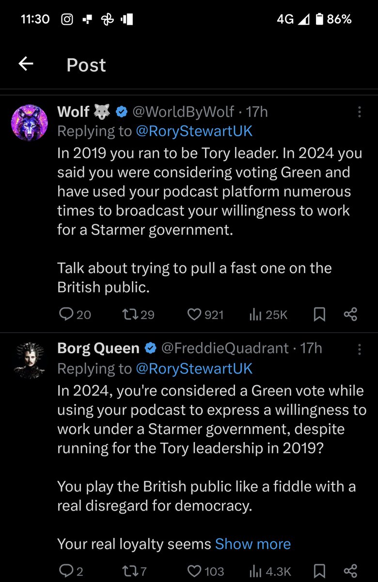 jontom460's tweet photo. @RoryStewartUK Rory, the replies here are largely in opposition to your comment. Judging by these obvious AI replies it seems that opposition is largely manufactured. https://t.co/J3bpbQea1T