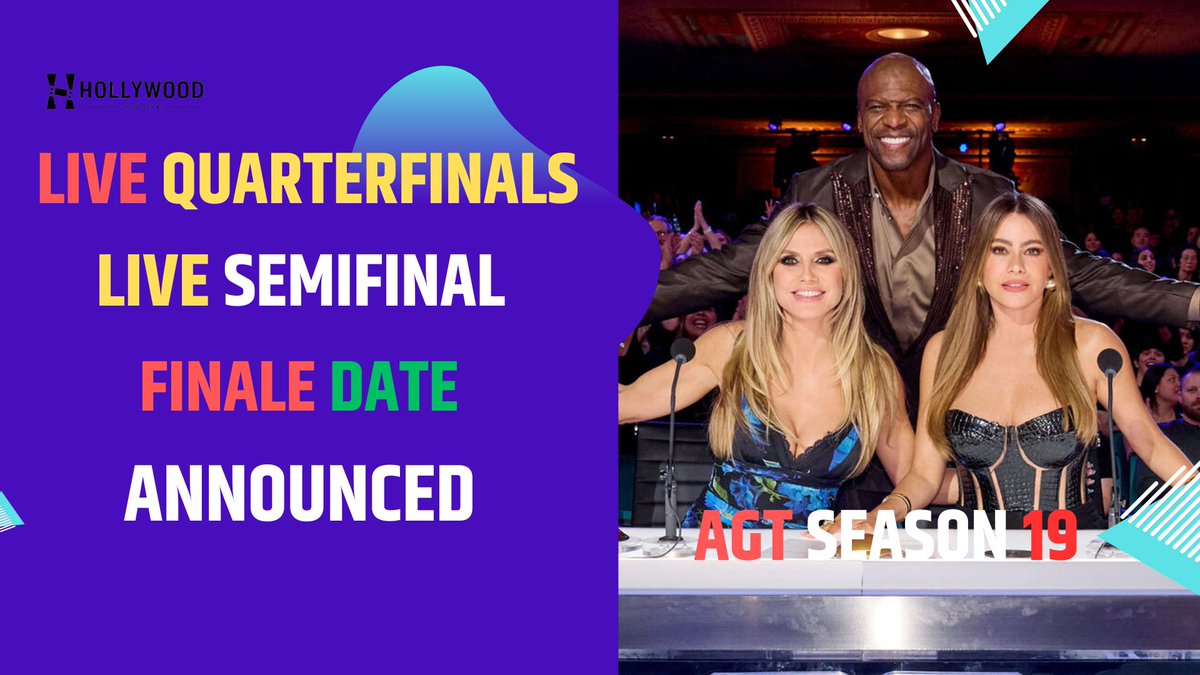 hollywoodaware's tweet photo. 🎉 Exciting News for AGT Fans! 🎉

The dates for the America's Got Talent Season 19 semifinals and finale have been revealed! 📅✨🏆🔥 

#AGT #AmericasGotTalent #AGTFinale #Semifinals #Season19 #TalentShow #Hollywoodaware https://t.co/1XXNY3GsQt