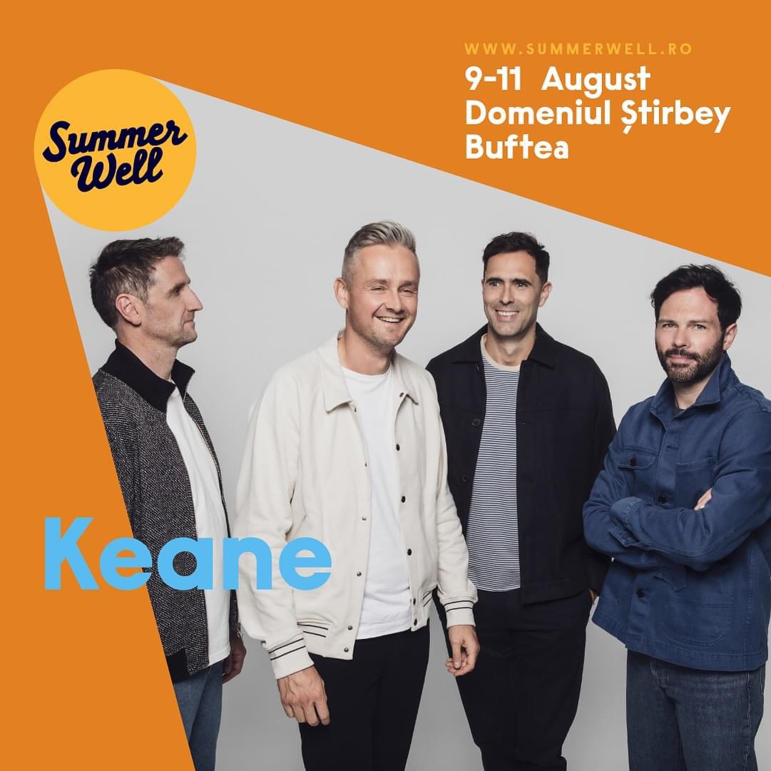 KeaneTurkiye's tweet photo. Keane 11 Ağustos 2024’te Domeniul Știrbey, Bufftea’da düzenlenen Summer Well Festivali’nde ilk kez Romanya’da sahne alacak.

@keaneofficial will perform for the first time in Romania as the headliner of the @SummerWellFest at Domeniul Știrbey, Bufftea at 11 August 2024.

#KEANE20 https://t.co/wZm8cJcG08