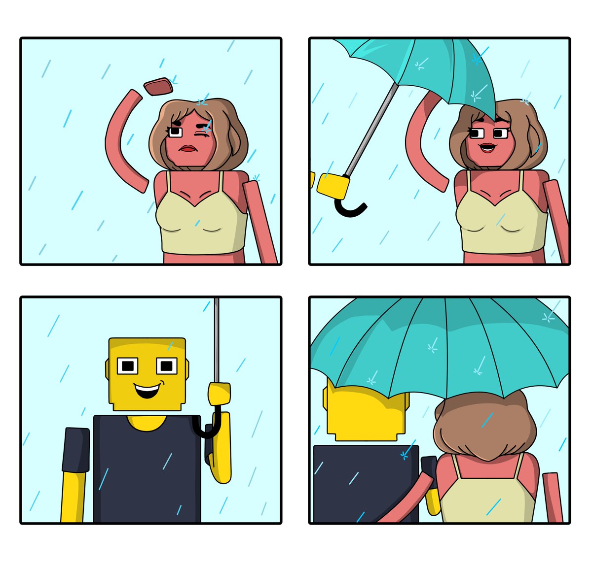 Love is finding someone who shares their umbrella on your rainy days 🌧️☂️