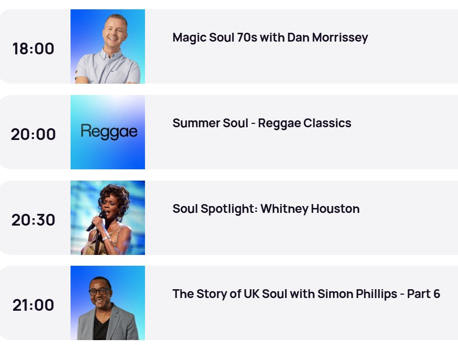 DanOffTheRadio's tweet image. A heatwave needs some soul and reggae. Starting your night with two hours of 70s classics on #MagicSoul at 6pm, and then it's QUITE the night!