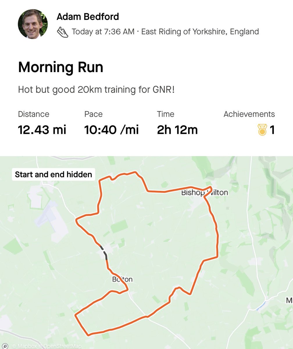 adambedders's tweet image. I’m running the Great North Run in a month’s time for @ParkinsonsUK.
Here’s a little note why I am doing that, and proof that I am doing some training!
If you have a spare few quid to help in my fundraising efforts that would be much appreciated! shorturl.at/Kl6WM