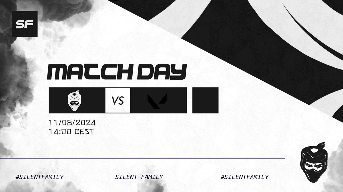 🥷 MATCHDAY 🥷

🏆 <a href="/VALORANTfr/">VALORANT France</a> TakeControl
🆚 1Balle1Mort
⏳ 14:00 CEST
🔗 twitch.tv/overmasterfr (<a href="/Overmaster2/">Over 🚀</a>)

Jour 2 du tournoi, objectif rester en Winner Bracket ! 🔥

Lineup :

<a href="/Kisovenchi/">KisoVEA</a> 
<a href="/Letra92i/">FZR</a> 
<a href="/adrsaezz/">Λdπ</a> 
<a href="/LouisFNBR_/">LouisVAL</a> 
<a href="/SaGaR727/">SaGaR</a> 

GLHF
#SilentFamily