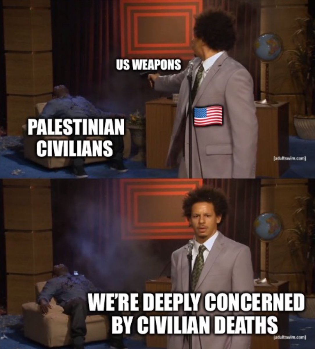 If you think civilian deaths are unacceptable, stop providing the weapons killing them.