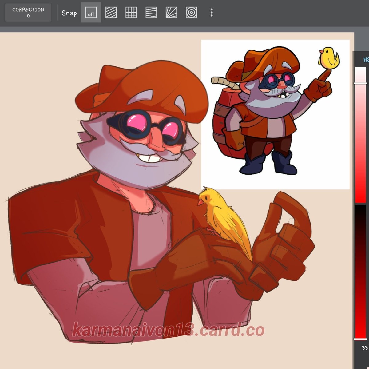 KarmaNaivon13's tweet image. Having too much ideas rn
Here's Mike with his birb from that old short animation 🥺
#BrawlStarsArt #Dynamike