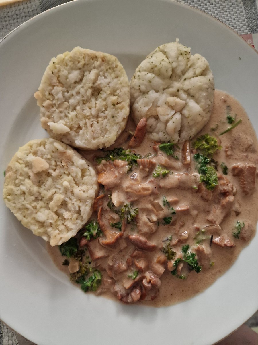 So heute gab's nochmal Pfifferlinge, musste sein