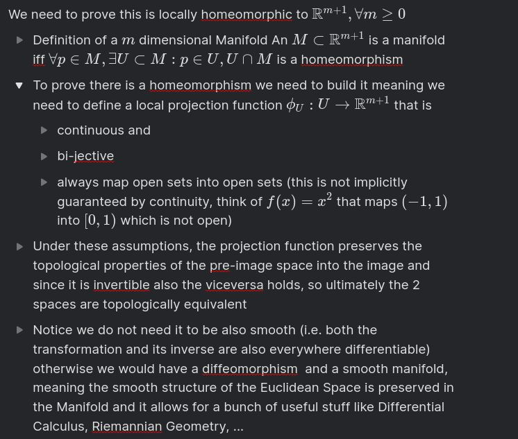 NicolaBernini's tweet image. In today&apos;s #math we see some #differential_geometry : let&apos;s prove the S^m m dimensional sphere is a topological manifold (and spoiler alert, not just that but way more)