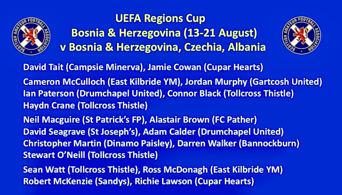 Scottish Amateur FA National Select tweet media