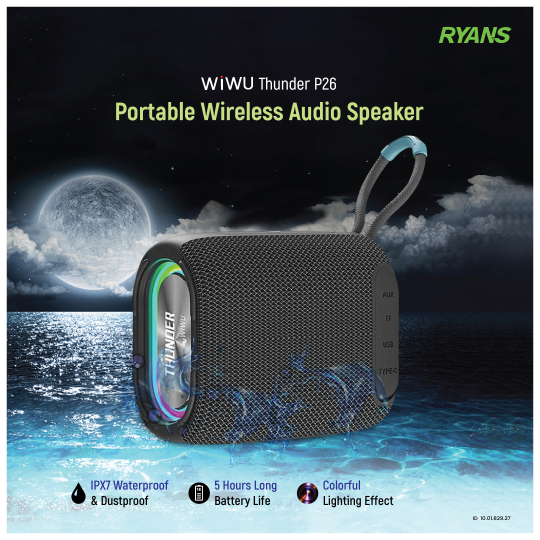 RyansComputers's tweet image. Introducing the WiWU Thunder P26 - Your Ultimate Portable Bluetooth Speaker! 🔊

More details: ryans.com/wiwu-thunder-p…

☎ +8809638442121

#RyansComputers #WiWUThunderP26 #PortableBluetoothSpeaker #PremiumSound