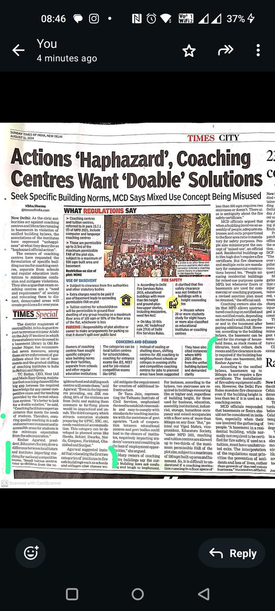 educatorsocieti's tweet photo. @mlkhattar @LtGovDelhi @AtishiAAP please formulate doable norms and also categorise centers as there are many who cater to only neighborhood children and teach 50-100 students and earn their livelihood. To include coaching centers in educational building is not justified. https://t.co/VDlRXqkS4u