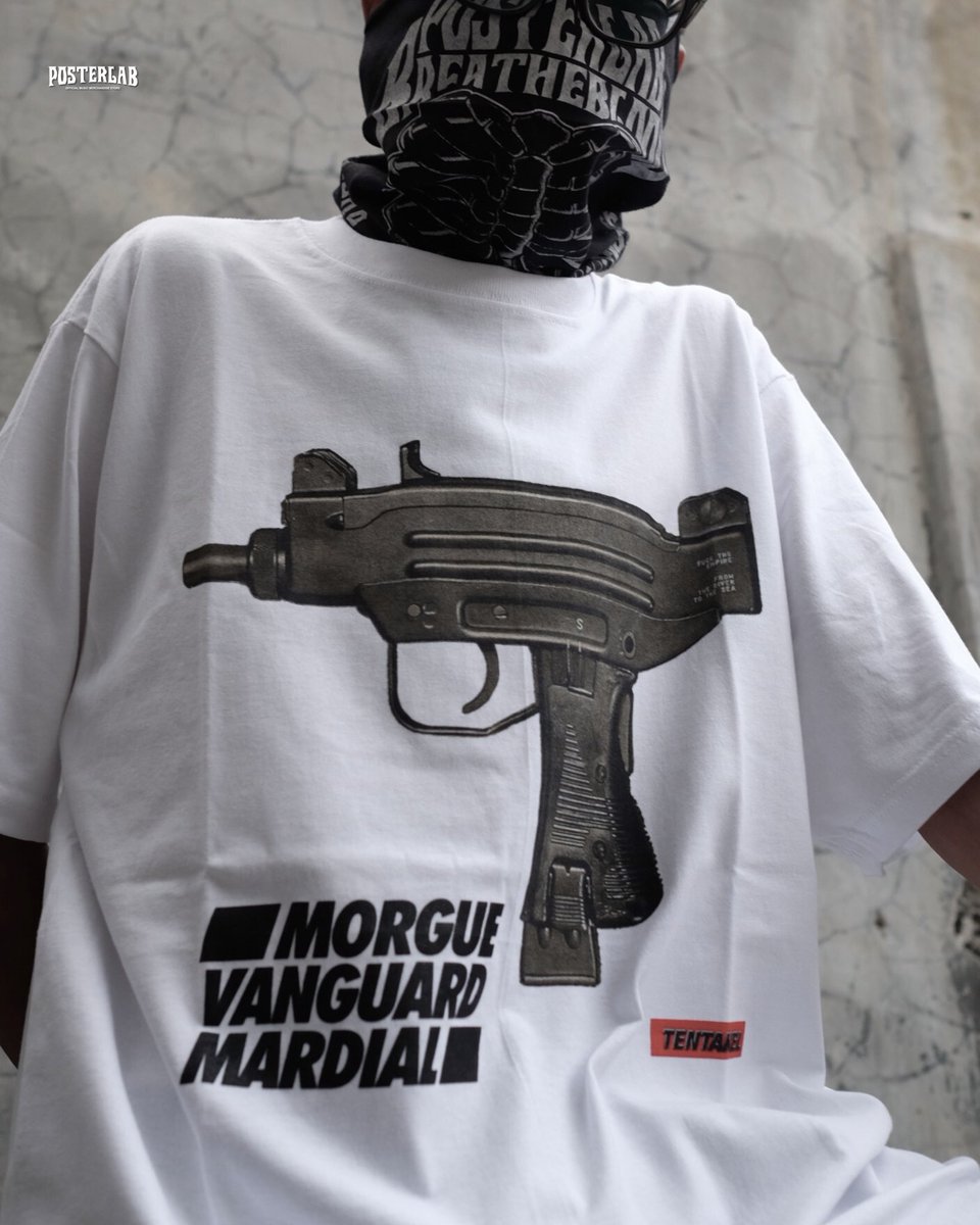 posterlabID's tweet photo. RELEASED NOW!

The collaboration between Morgue Vanguard and Mardial is printed on a white t-shirt version with a screen print of the artwork from their single cover.

Fuck Hasbara, Fuck Zionazi. Fuck the Empire, From the River to the Sea. https://t.co/9d76Fn3M1d