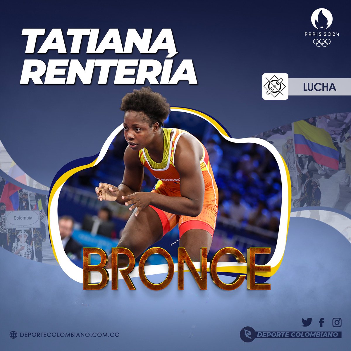 DeportColombia's tweet image. #Paris2024 | ¡SI TATIANA SI ❤️‍🔥! Cierre con medalla olímpica🥉 

La colombiana Tatiana Rentería 🇨🇴 se quedó con la última presea para nuestro país en los Juegos Olímpicos de París 2024.

Brutal actuación para nuestra juvenil que debuta en sus primeros juegos olímpicos con una…