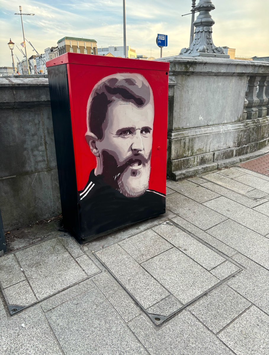 Repainting some electricity boxes in Cork City for the #PROC yesterday. Just in time for the Camogie.  @the_vq_cork