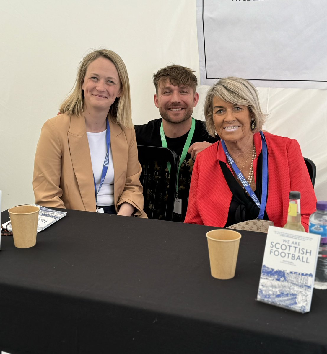 My personal highlight of the day 2 of <a href="/edbookfest/">Edinburgh International Book Festival</a> so far!

The lovely <a href="/JulieMcNeill1/">Julie McNeill</a>, legendary Rose Reilly and <a href="/Historic_Ally/">Alistair Heather</a> in the signing tent.