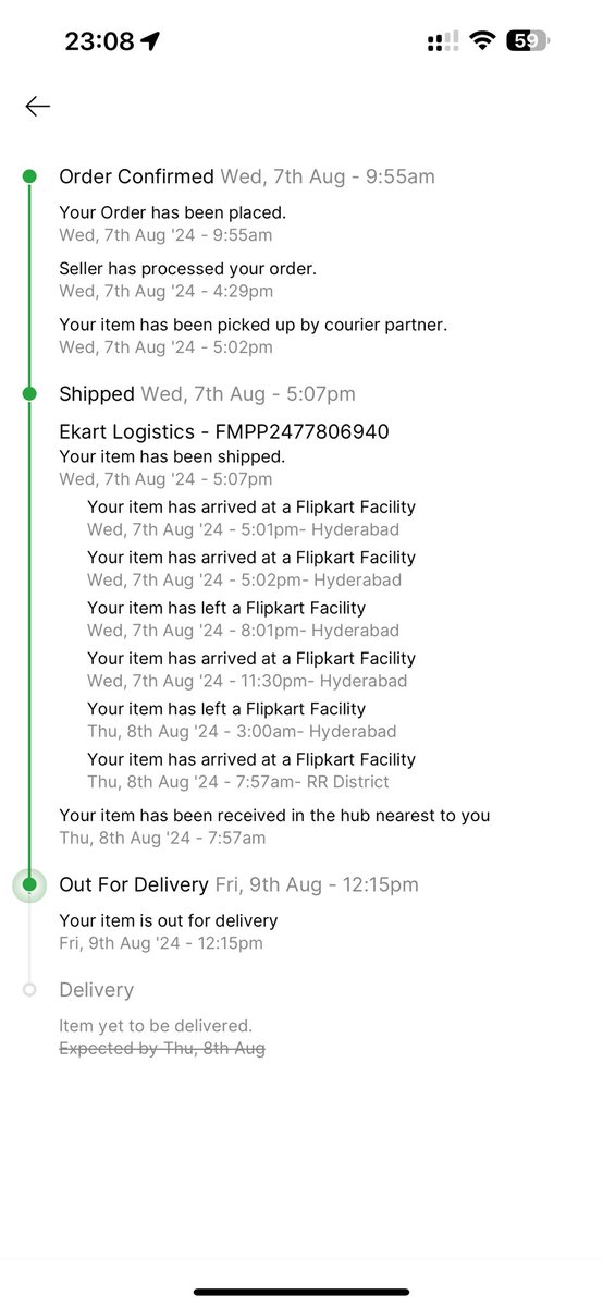 that90schap's tweet photo. @flipkartsupport 
This is how you do the express delivery. 04 days late! Seriously! https://t.co/0xY77xHZgV