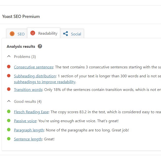 EbGargano's tweet photo. How to get a good readability score in Yoast >>> https://t.co/JzDU1ypqfY
(and why you really want to!)
#Yoast @Yoast #SEOcopywriting #SEOtips https://t.co/BD2fM1n2Fw
