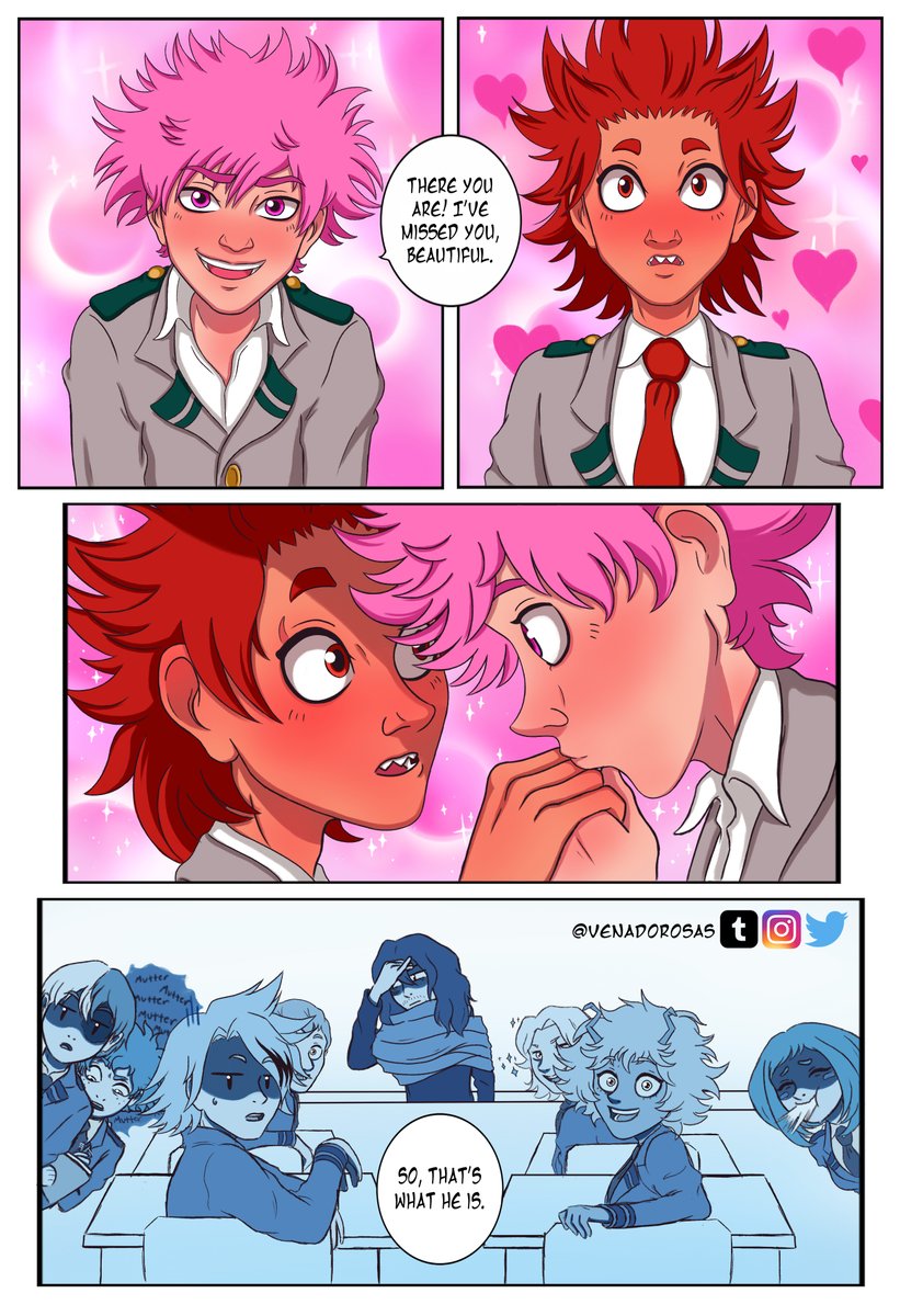 venadorosas's tweet photo. Thread of my KRBK Split AU Comic

Please note that this was created back in 2018. There will be no mentions of recent context in the manga.

I changed my old watermarks to my new one. 

Enjoy 

[DO NOT REPOST]

#Krbk #kiribaku #bnha #mha 

Part 1 https://t.co/8uafu8TtSG