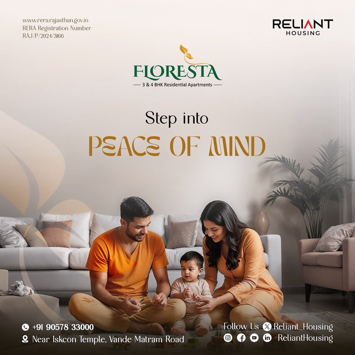 reliant_housing's tweet photo. Experience the serenity of luxury living at FLORESTA – Where peace of mind is a way of life.
#Floresta
#Trending
#ReliantHousingGroup
#LuxuryApartments
#NewHome #PrimeLocation #RichLiving #ExclusiveCommunity https://t.co/H3amgSqwdx