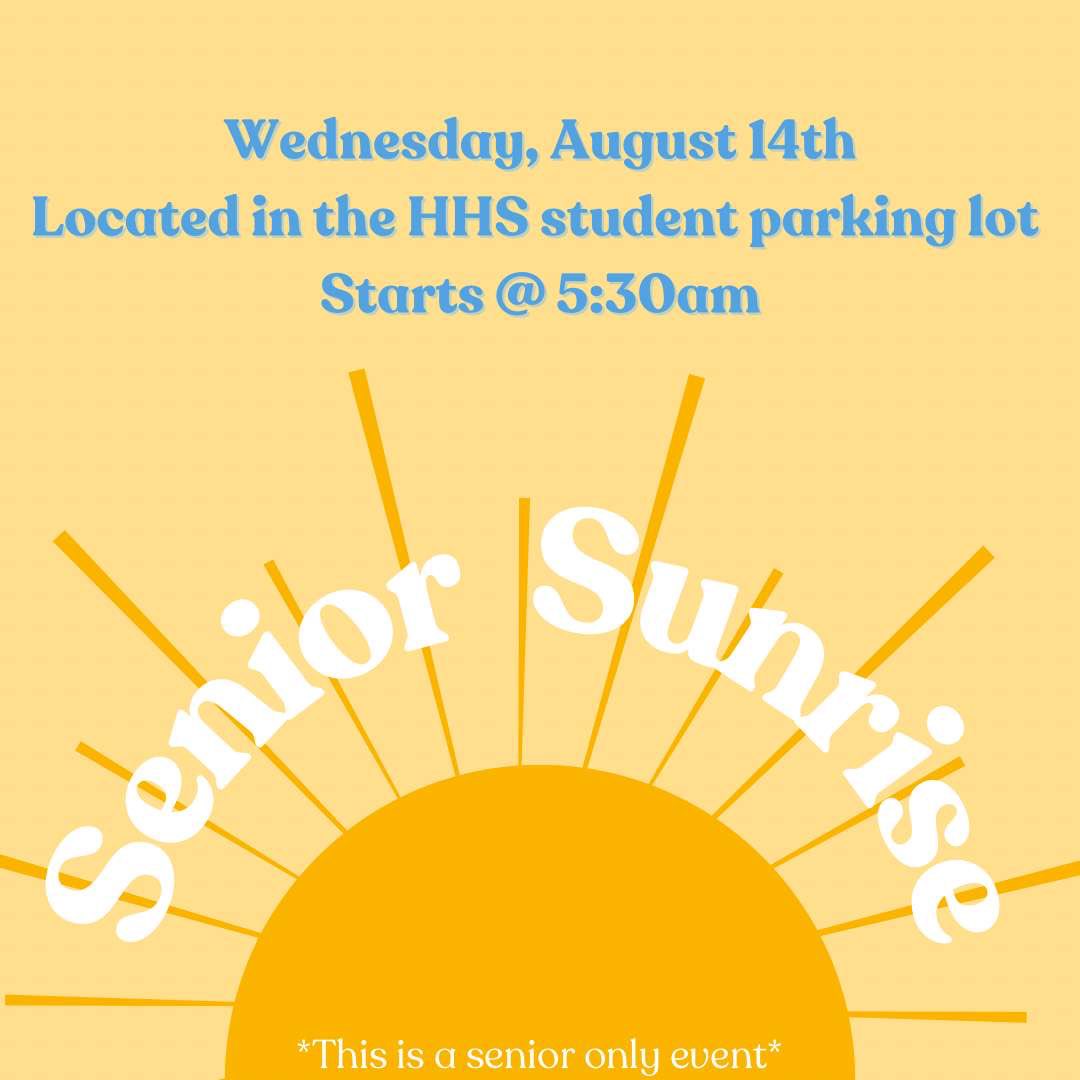 HEY SENIORS, come to the senior sunrise to kick off the new school year!! Wednesday, August 14th🗓️ (the first day of school) starting @5:30am but we do recommend getting there early. We cannot wait to see everyone there! Let’s have a great year!!🌅☀️