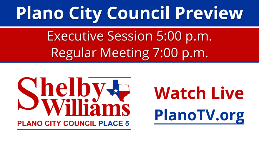 We have a double feature again this week, with Monday’s council meeting and a Budget Work Session on Thursday at 5:00.

shelbyhwilliams.com/plano-city-cou…