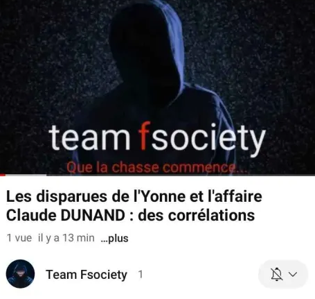 TeamFSociety1's tweet photo. L'affaire #ClaudeDunand et des disparues de l'Yonne ont des liens.
#ChristianJambert avait reçu un refus suite à son rapport d'enquête donné à Daniel STILINOVIC.
Bientôt d'autres éléments sur les blocages de la justice.
Nous sommes de nouveau sur YT
https://t.co/Maj0xF3WOy https://t.co/U8a5Kmse6V