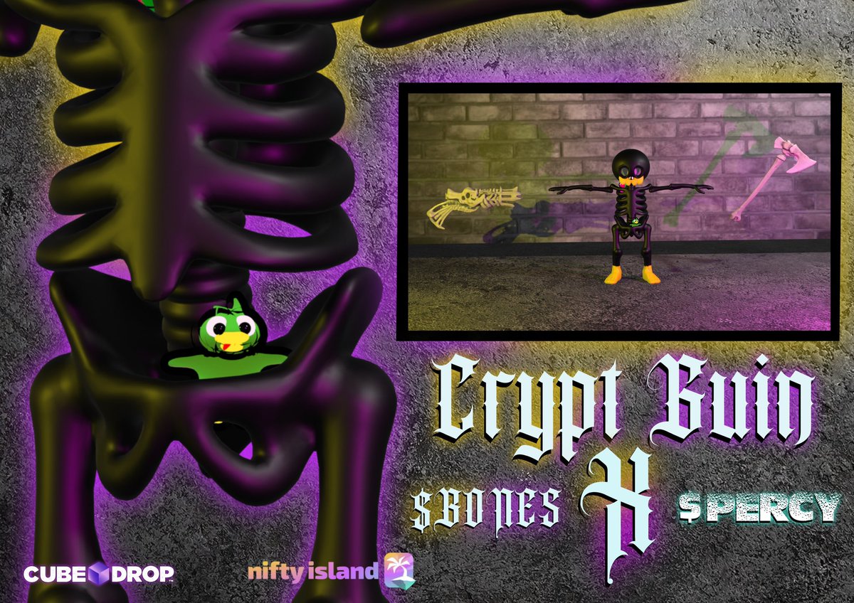 $PERCY ❌ $BONES 

Don’t forget the official partnership between <a href="/PercyGuin/">Percy 🐧</a> &amp; <a href="/cryptsocialclub/">💀 Crypt Social Club 💀</a> 

We dropped the Bones &amp; Lil Percy Pack 

The fun has only just started 😏

We have another asset pack drop on route for <a href="/niftyisland/"></a> 

You can only get our collab drops via purchasing