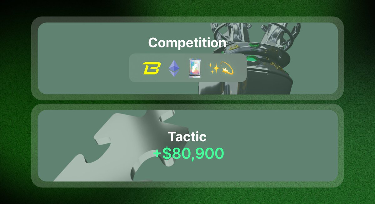 Tomorrow is Full of Opportunities

🏆 Main 12 featuring ETH, Cards, GOLD, and more rewards.
🧩 1 Tactic with over $80,900 up for grabs.

What’s your game plan?
