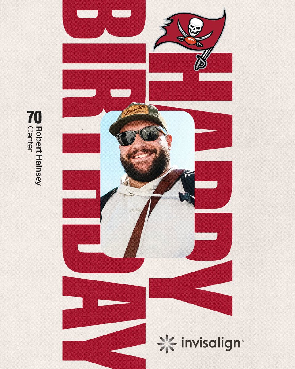 Buccaneers's tweet photo. Happy birthday, Robert Hainsey! 🎂 https://t.co/Jf3PTPBXrB