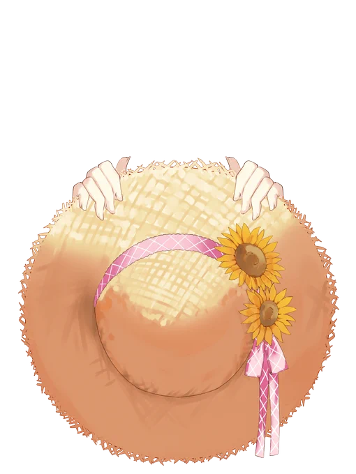 【麦わら帽子と手の素材】使えそうならたくさん使ってください(以前配布したことありますが消したものです)二次配布・自作発言はNGですRT+いいねは頂けるとうれしいなくらいです#Vtuber素材#Vtuberフリー素材 