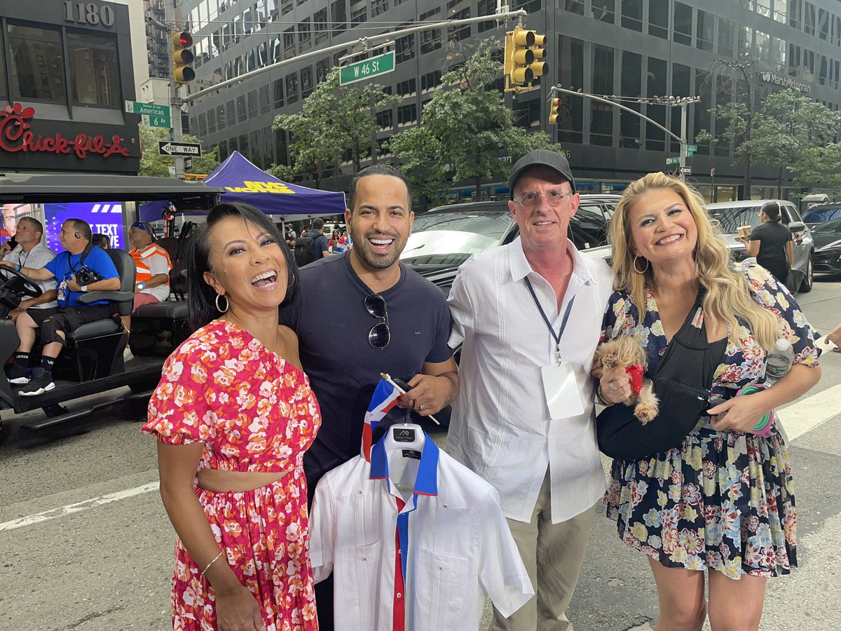 monicamoralestv's tweet photo. Are you watching? Meet one of my cohosts! Mochi is with me. @colinpbentley Make sure to watch the 42nd National Dominican Day Parade!  I’ll be on fifth ave!  @pix11news @goyafoods #monicamakesithappen #monicamakesithappenshow #dominicandayparade #nyc @natddp LIVE 2-5 pm today https://t.co/gzcux4wGkr