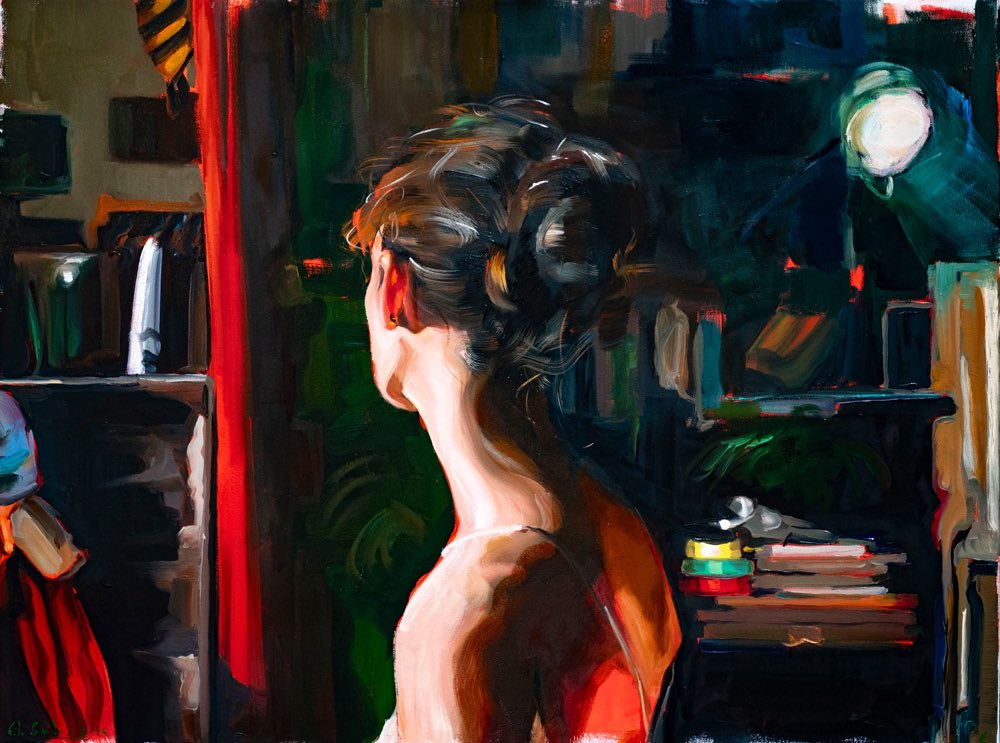 edwardbgordon's tweet photo. New painting  „A summer‘s night in the studio“ oil on canvass 80x60 cm https://t.co/NZK7krGrXR