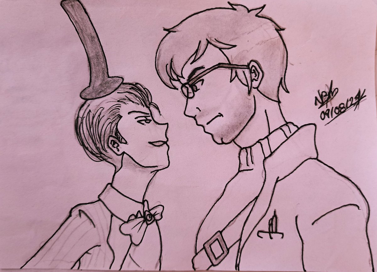 hayure_kun7's tweet photo. Y... Dibujo de los dos tortolos :D
#BillCipher #StanfordPines #GravityFalls https://t.co/qHyGdjLmfj