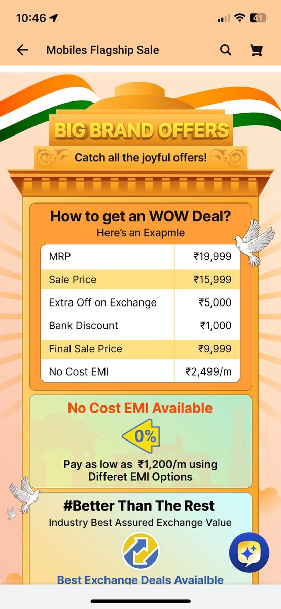 sharmamits's tweet photo. @Flipkart The spelling on ‘Example’ is wrong , hope the example is correct 😁 https://t.co/UOXaFEXU41