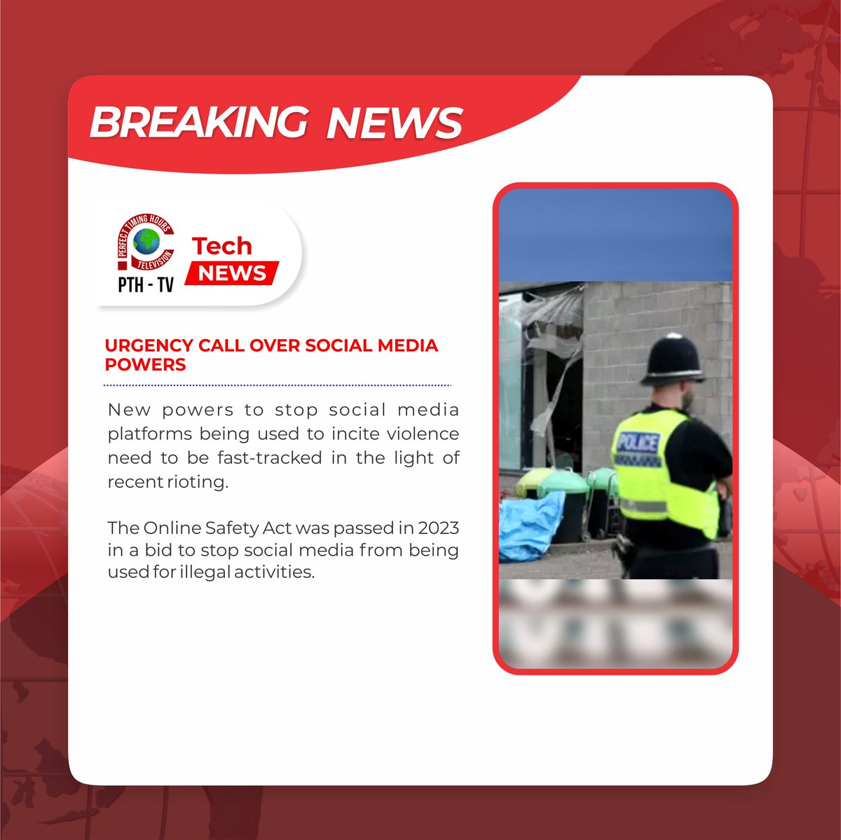 pthtvglobal's tweet photo. Urgency call over social media powers
Read here: https://t.co/tvEAGqrq4H
#PerfectTimingHolding #PerfectTimingTechnologies #SocialMediaPowers #DigitalRegulation #TechResponsibility #SocialMediaImpact #UrgencyCall #OnlineSafety #TechEthics #PlatformRegulation #DigitalGovernance https://t.co/riZF4gDaj5