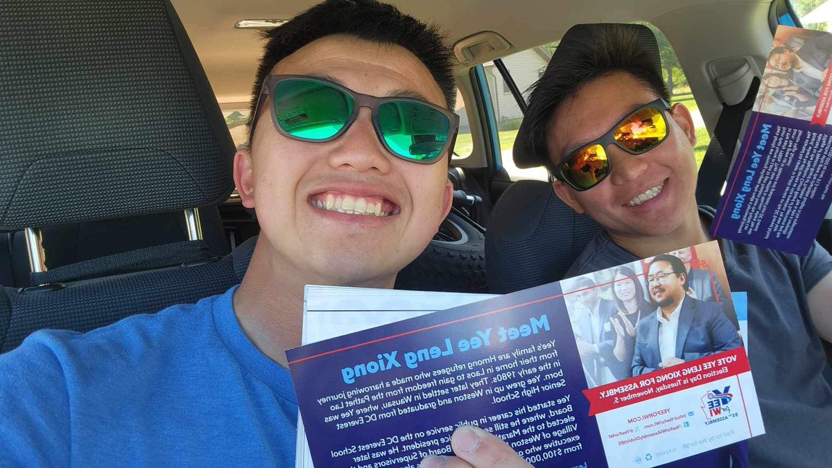 yeeforwi's tweet photo. What an incredible day to be out knocking on doors and talking with the people of the 85th! 

#YeeForWI #takebackthemajority #FightFor50 https://t.co/7BIjUWz2iv