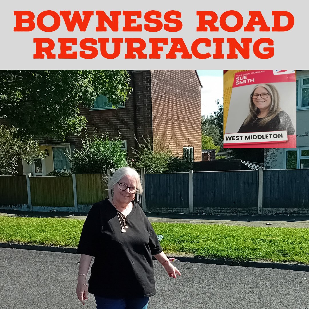 status4u2's tweet photo. @simpleappofcl Resurfacing the road on Bowness Road, Langley Middleton. So much different driving up it. No more bumpy surfaces. @RochdaleCouncil done a great job. https://t.co/RL8JctGDRe