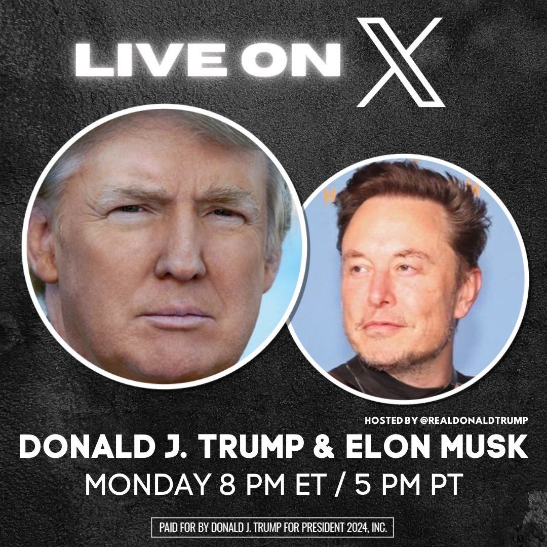 nicksortor's tweet image. 🚨 #BREAKING: The President Trump / Elon Musk 𝕏 Space will actually be hosted by Trump on his account @realDonaldTrump 

Does this mean President Trump’s officially returning to 𝕏? 😲
