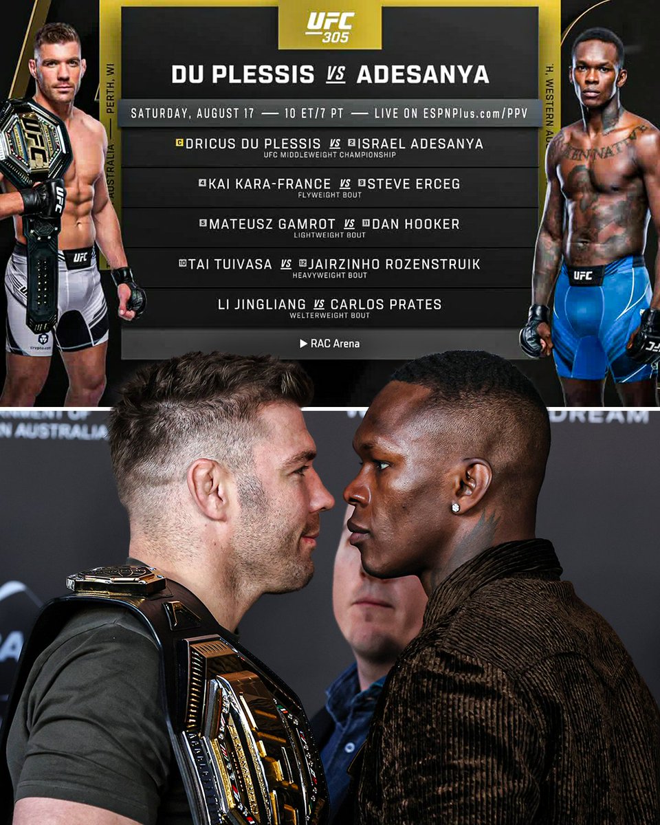 #UFC305 WEEK IS FINALLY HERE 🔥👀 

Saturday, 10 ET | ESPN+ PPV 🍿