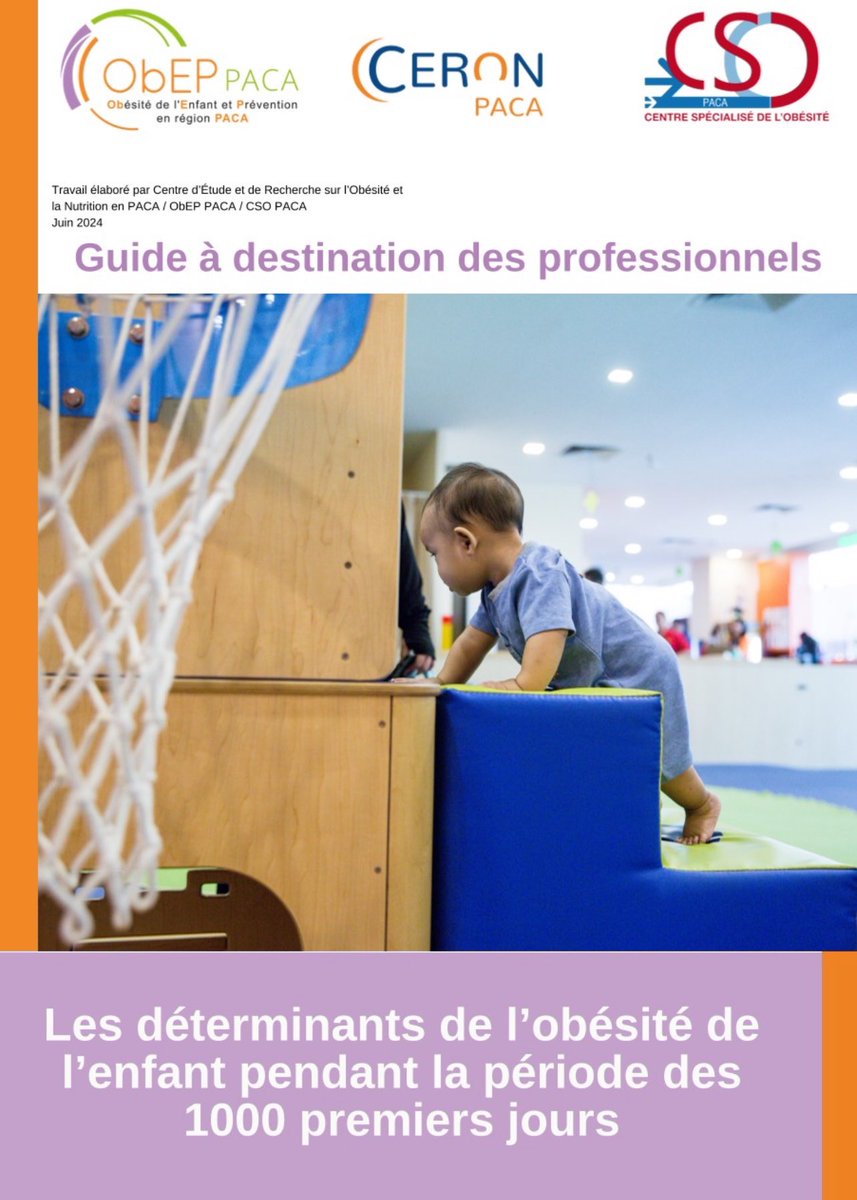 CERON-PACA avec ObEP PACA et le CSO PACA propose le guide "Les déterminants de l’obésité de l’enfant pendant les 1000 premiers jours" à destination des professionnels

👉 banco.podia.com/les-determinan…

#obésité #ObésitéPédiatrique #1000PremiersJours #diététique #diététicien #nutrition