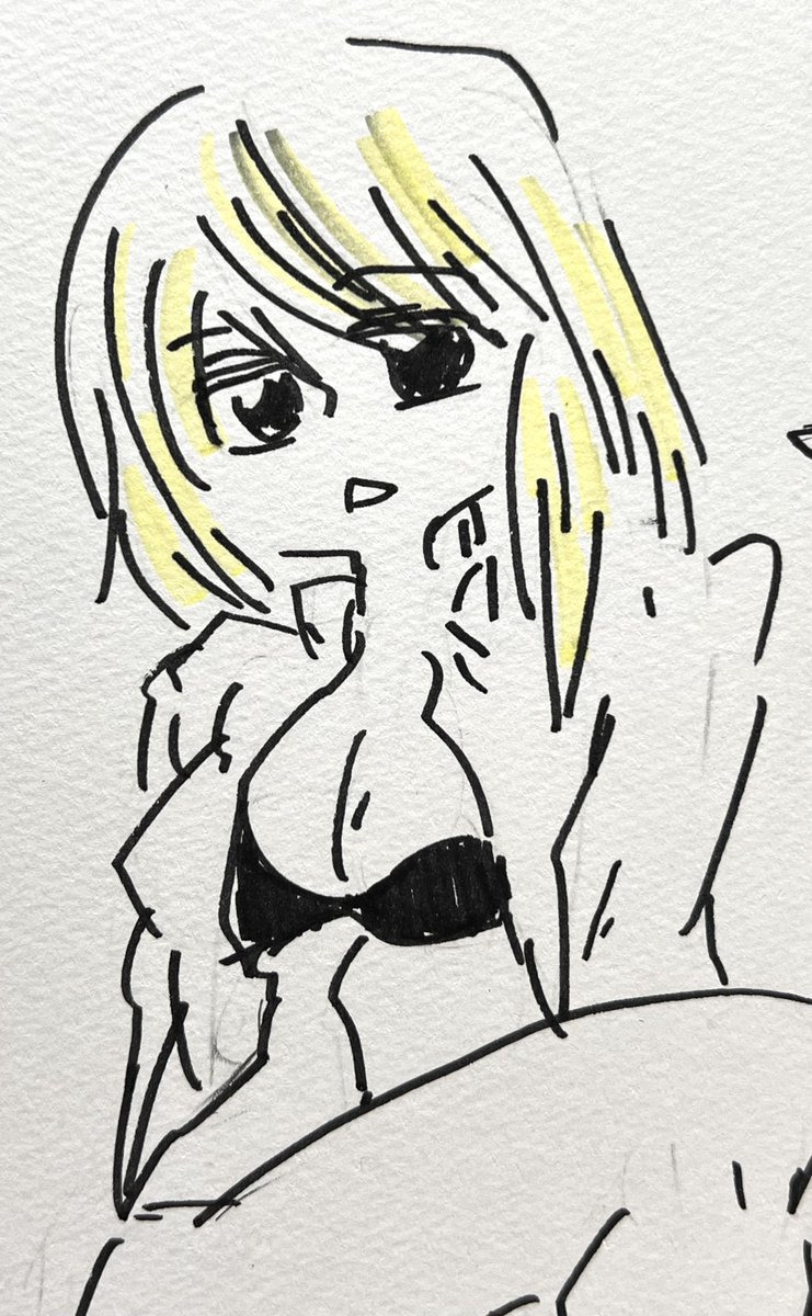 ビール飲みながら落書き too hot summer 