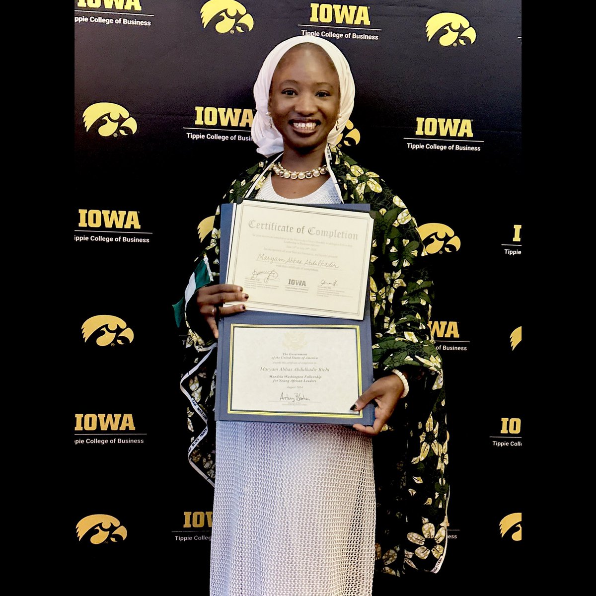 maryambichi_'s tweet photo. Excited to have completed my 6-week Mandela Washington Fellowship program at the University of Iowa 🇺🇸, sponsored by the United States Department of State. Grateful for the knowledge gained, the experiences shared, and the invaluable connections made during the fellowship. https://t.co/raZBQLUzj5