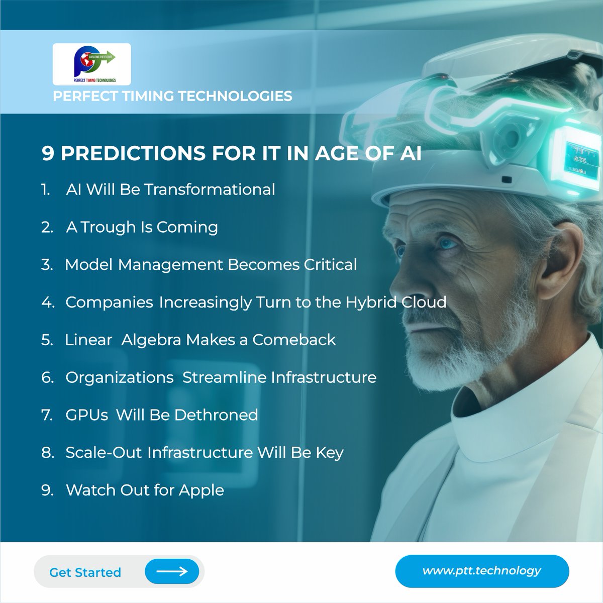 pttglobal's tweet photo. 9 Predictions for IT in Age of AI

Read Here: https://t.co/auJYmJjCGD

#PerfectTimingHolding #PerfectTimingTechnologies #AI #InformationTechnology #TechTrends #FutureOfIT #ArtificialIntelligence #ITInnovation #DigitalTransformation #EmergingTech #NextGenIT #SmartTech #TechFuture https://t.co/rRbRDYOH19