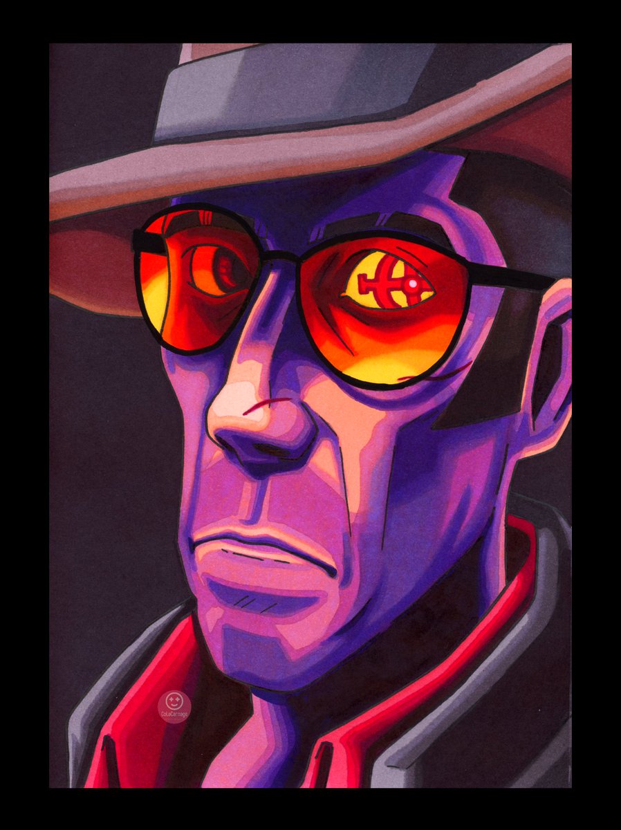 Not really happy with this one. Sniper and Heavy are the mercs I struggle with the most, so bare with me while I practice drawing them 😅 

#Teamfortress2 #tf2 #markers