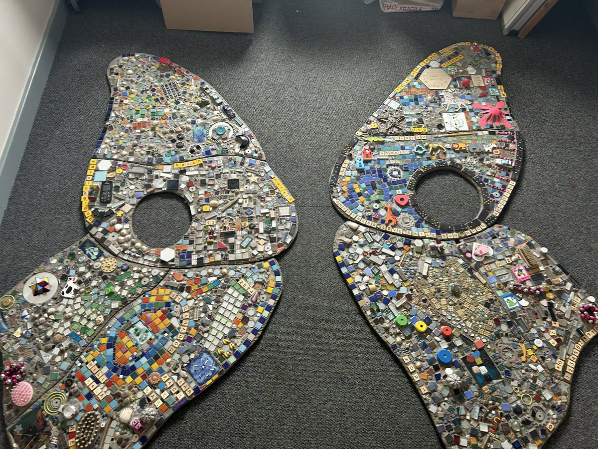 We can’t wait for our mosaic butterfly to go on the wall 🤩 Big thanks to Rob from <a href="/artscare/">Arts Care Gofal Celf</a> for helping us create this fantastic piece for the ward! We will let you know once estates team puts it up 😃<a href="/HywelDdaHB/">Hywel Dda UHB</a>