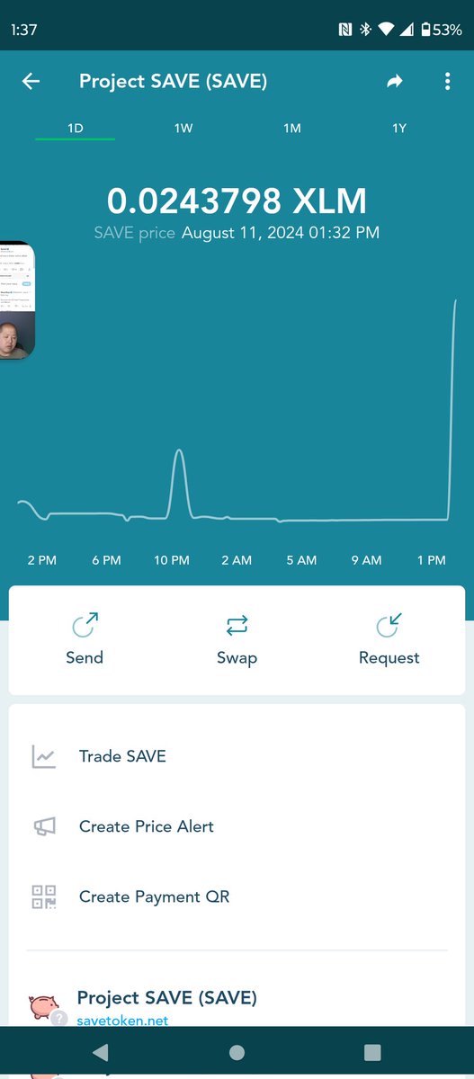 HodlBuyTrade's tweet image. When u open the portfolio to save up like this #Projectsave $Save #Stellar
