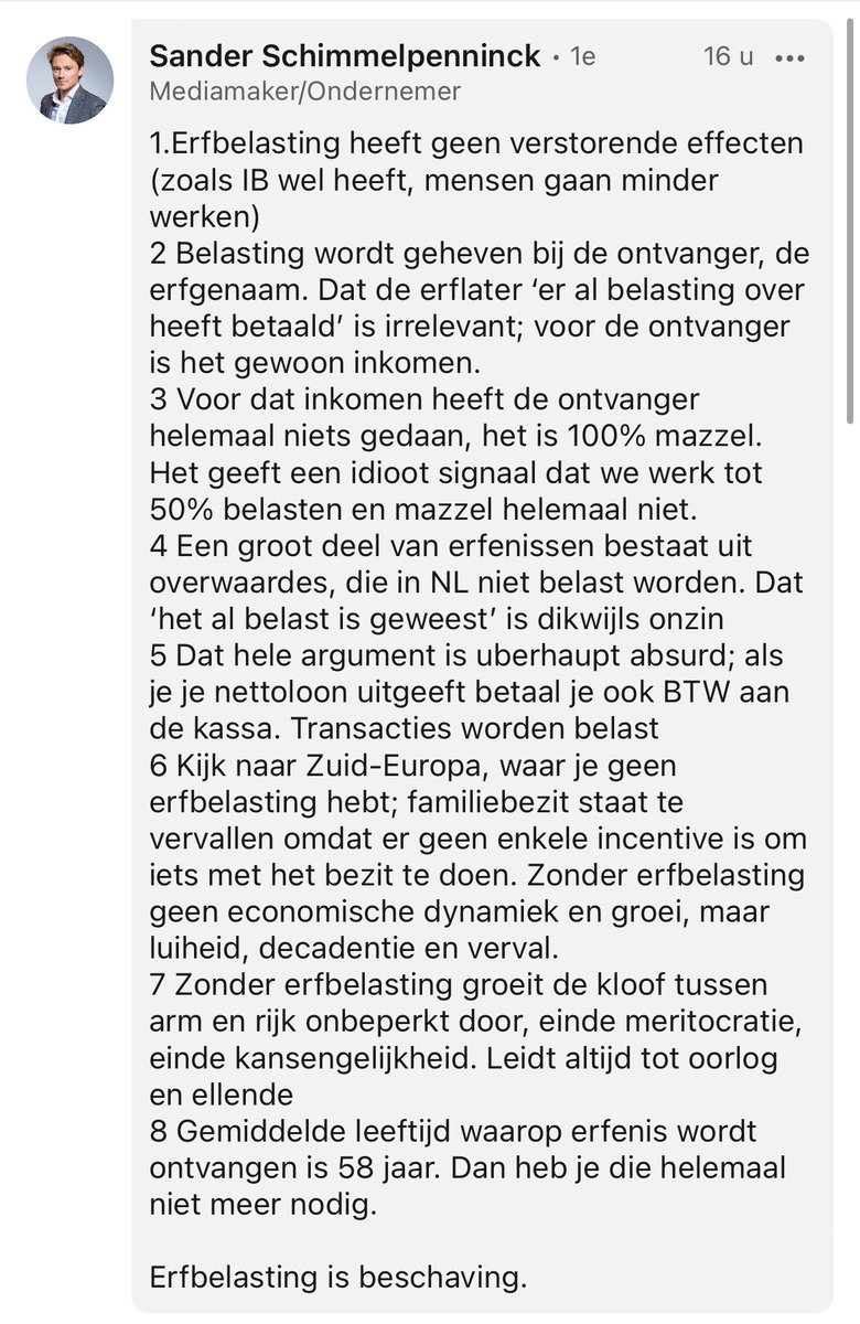 Sander Schimmelpenninck levert hieronder goede argumenten aan👌🏼👇🏼