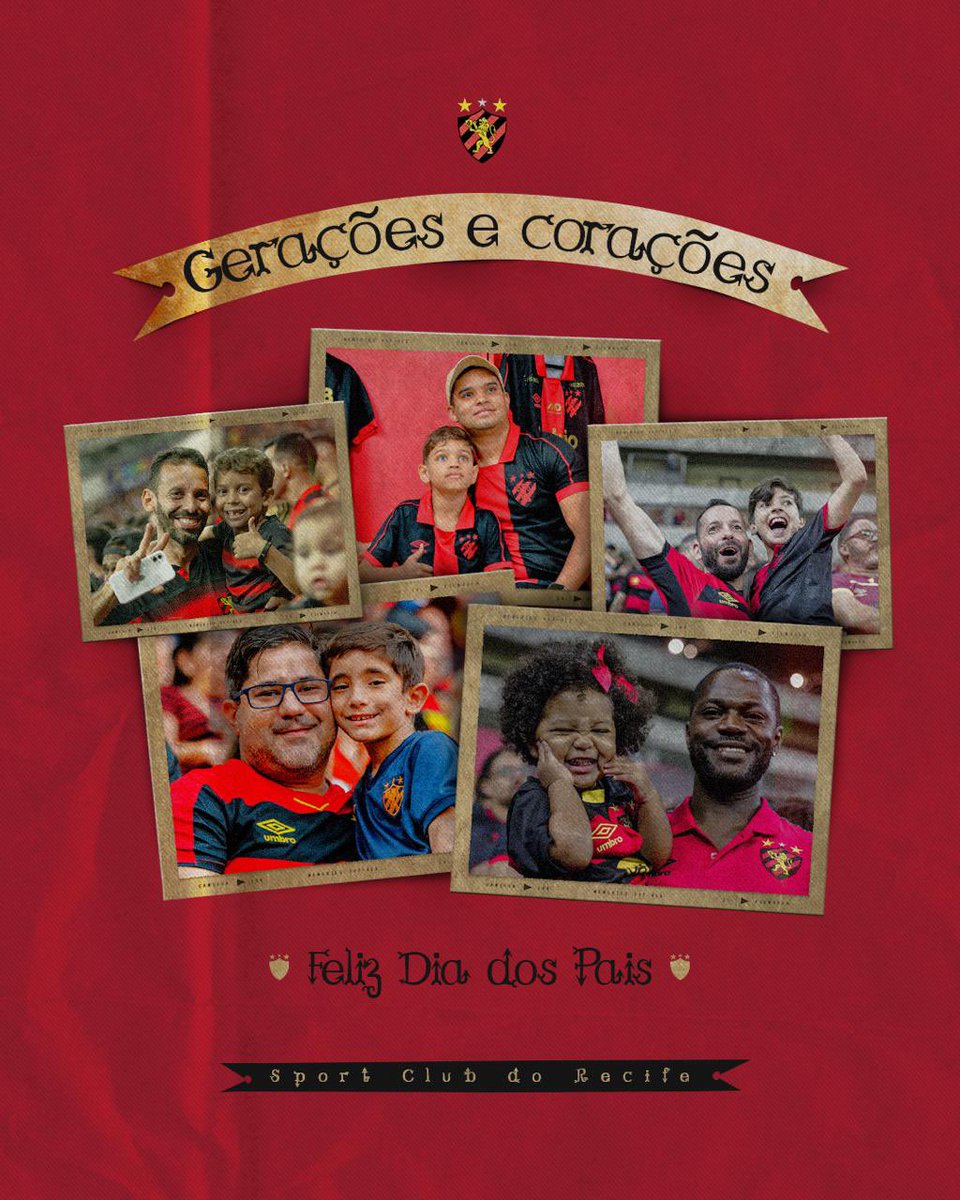 sportrecife's tweet photo. Feliz Dia dos Pais para todos os papais rubro-negros. Uma inspiração que ultrapassa gerações! Que o dia de hoje seja de muita alegria e amor. 👔♥️ https://t.co/yQE9pkDdYD